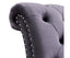 King Size Sleigh Bedframe Velvet Upholstery Grey Colour Tufted Headboard And Footboard Deep Quilting