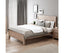 Bed Frame Double Size in Solid Wood Veneered Acacia Bedroom Timber Slat in Oak