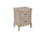 Bedside Table Oak Wood Plywood Veneer White Washed Finish Storage Drawers