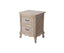 Bedside Table Oak Wood Plywood Veneer White Washed Finish Storage Drawers