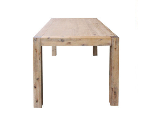 Dining Table 210cm Large Size with Solid Acacia Wooden Base in Oak Colour