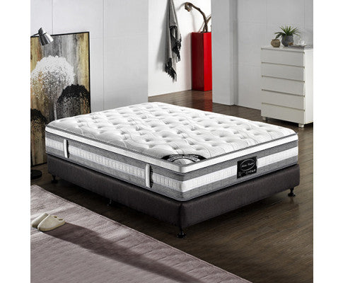 Mattress Euro Top Double Size Pocket Spring Coil with Knitted Fabric Medium Firm 34cm Thick