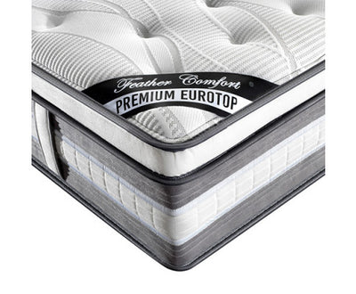 Mattress Euro Top Single Size Pocket Spring Coil with Knitted Fabric Medium Firm 34cm Thick