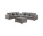 6 Seater Cloud Sectional Sofa in Belfast Fabric Grey Living Room Couch with Ottoman