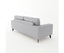 2 Seater Sofa Light Grey Fabric Lounge Set for Living Room Couch with Solid Wooden Frame Black Legs