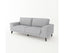 3 Seater Sofa Light Grey Fabric Lounge Set for Living Room Couch with Solid Wooden Frame Black Legs