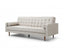 Sofa Bed 3 Seater Button Tufted Lounge Set for Living Room Couch in Fabric Beige Colour