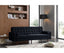 Sofa Bed 3 Seater Button Tufted Lounge Set for Living Room Couch in Velvet Black Colour