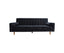 Sofa Bed 3 Seater Button Tufted Lounge Set for Living Room Couch in Velvet Black Colour