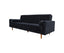 Sofa Bed 3 Seater Button Tufted Lounge Set for Living Room Couch in Velvet Black Colour