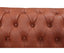 Single Seater Brown Sofa Armchair for Lounge Chesterfireld Style Button Tufted in Faux Leather