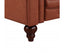 Single Seater Brown Sofa Armchair for Lounge Chesterfireld Style Button Tufted in Faux Leather