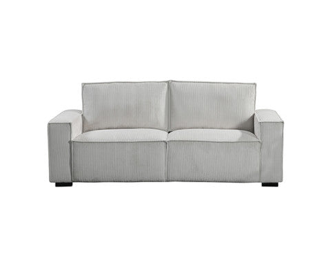 Reno 3 Seater Sofa Beige Colour Fabric Upholstery Wooden Structure Knock Down Feature In Back & Arms