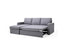 3 Seater Sofa Bed with pull Out Storage Corner Chaise Lounge Set in Grey