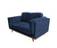 York Sofa 2 Seater Fabric Cushion Modern Sofa Blue Colour