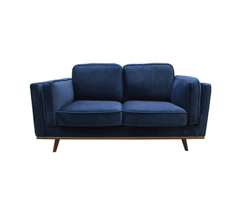 York Sofa 2 Seater Fabric Cushion Modern Sofa Blue Colour