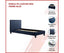 Single PU Leather Bed Frame Blue