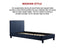 Single PU Leather Bed Frame Blue