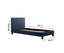 Single PU Leather Bed Frame Blue