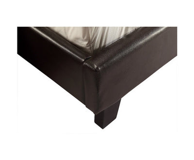 Double PU Leather Bed Frame Brown