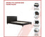 Double PU Leather Bed Frame Black