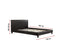 Double PU Leather Bed Frame Black