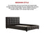 Double PU Leather Deluxe Bed Frame Black