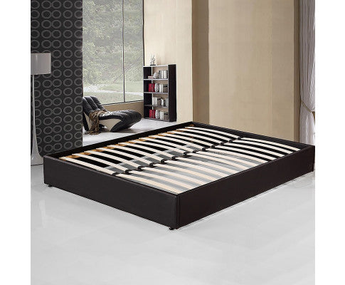 PU Leather Double Bed Ensemble Frame