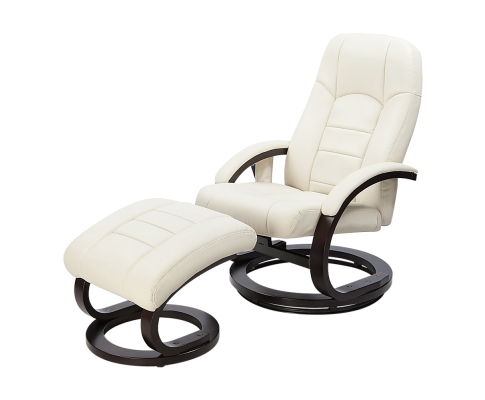 PU Leather Deluxe Massage Chair Recliner Ottoman Lounge Remote