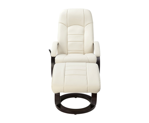 PU Leather Deluxe Massage Chair Recliner Ottoman Lounge Remote