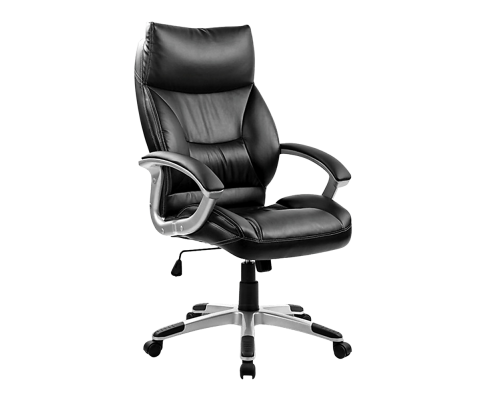 PU Leather Office Chair Executive Padded Black