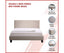 Double Linen Fabric Bed Frame Beige