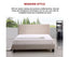 Double Linen Fabric Bed Frame Beige