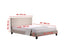 Double Linen Fabric Bed Frame Beige