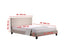 Queen Linen Fabric Bed Frame Beige