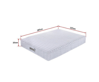 Palermo Contour 20cm Encased Coil Double Mattress CertiPUR-US Certified Foam