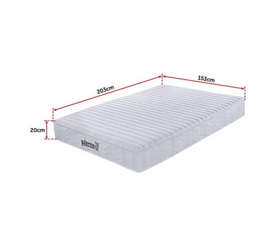 Palermo Contour 20cm Encased Coil Queen Mattress CertiPUR-US Certified Foam