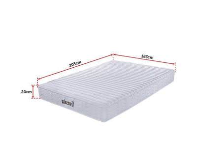 Palermo Contour 20cm Encased Coil King Mattress CertiPUR-US Certified Foam