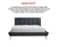 Double PU Leather Deluxe Bed Frame Black