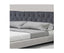 Linen Fabric King Bed Deluxe Headboard Bedhead - Grey