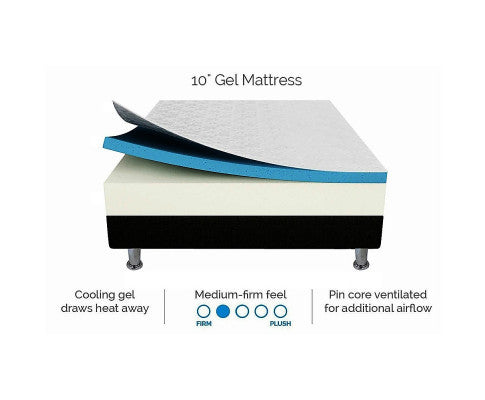 Palermo King 25cm Gel Memory Foam Mattress - Dual-Layered - CertiPUR-US Certified