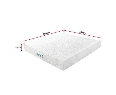 Palermo King 25cm Gel Memory Foam Mattress - Dual-Layered - CertiPUR-US Certified