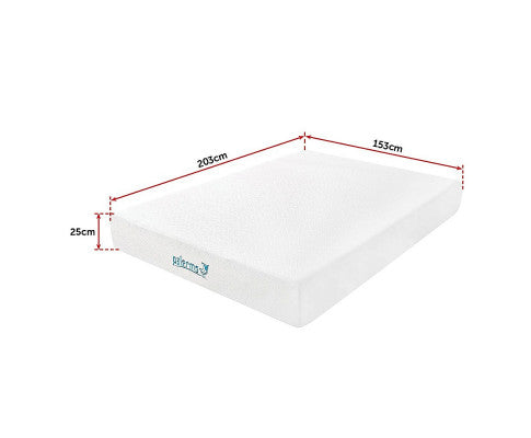 Palermo Queen 25cm Gel Memory Foam Mattress - Dual-Layered - CertiPUR-US Certified