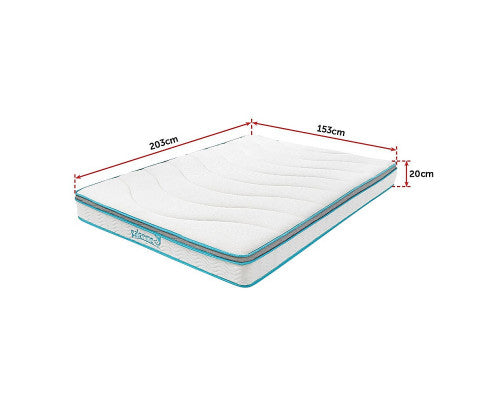 Palermo Queen 20cm Memory Foam and Innerspring Hybrid Mattress