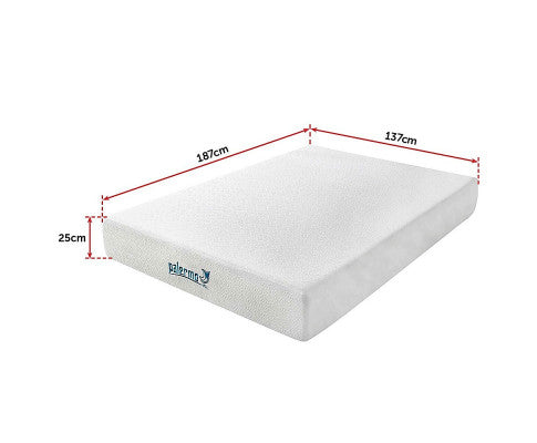 Palermo Double 25cm Gel Memory Foam Mattress - Dual-Layered - CertiPUR-US Certified