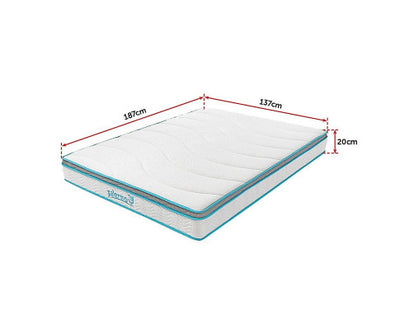 Palermo Double 20cm Memory Foam and Innerspring Hybrid Mattress