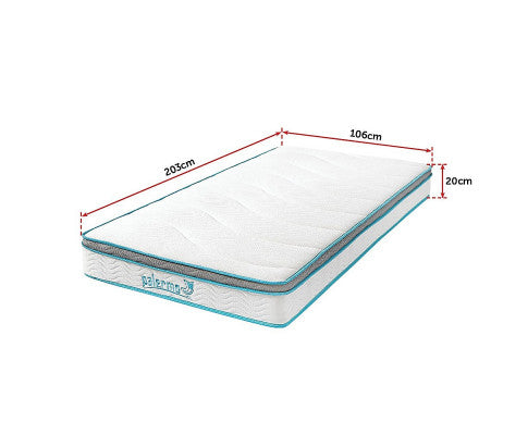 Palermo King Single 20cm Memory Foam and Innerspring Hybrid Mattress