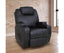 Black Massage Sofa Chair Recliner 360 Degree Swivel PU Leather Lounge 8 Point Heated