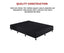 Palermo Queen Ensemble Bed Base Midnight Black Linen Fabric