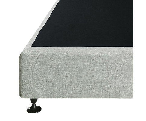 Palermo King Single Ensemble Bed Base Platinum Light Grey Linen Fabric